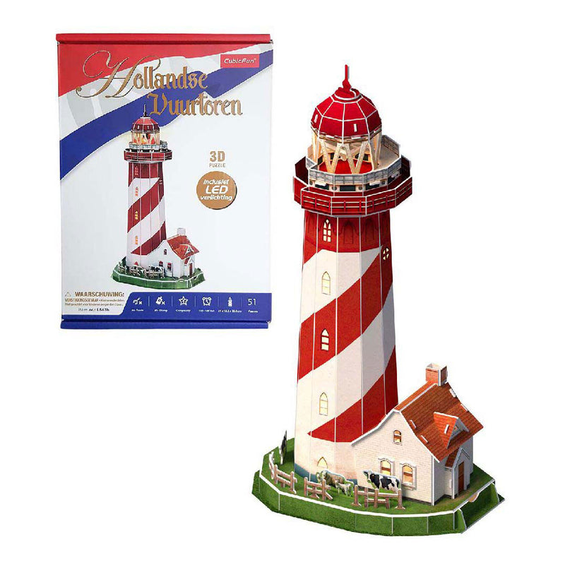 Afbeelding laden in galerijviewer, Cubic fun 3d puzzel vuurtoren led, 51st.