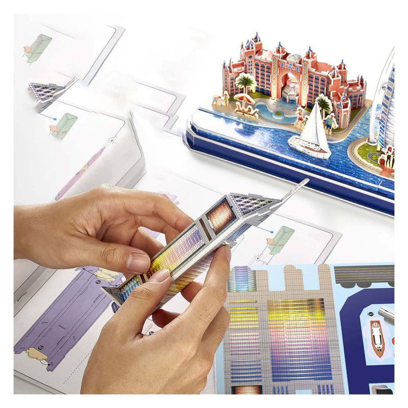 Load image into Gallery viewer, Cubic fun 3d puzzel city line dubai met led verlichting