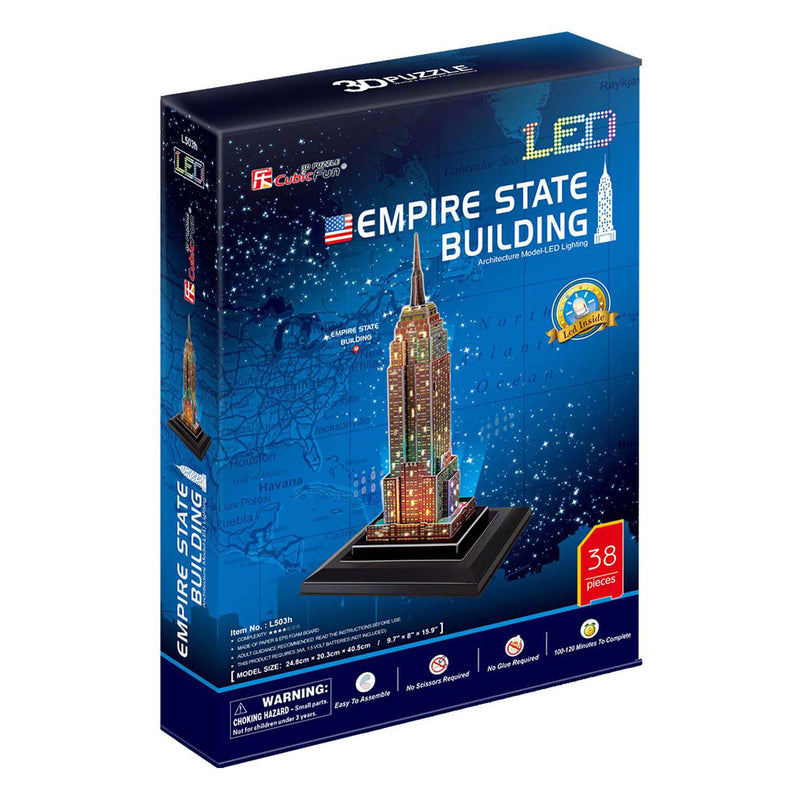 Chargez l'image dans la visionneuse de la galerie, Cubic fun 3d puzzel empire state building met led verlichting