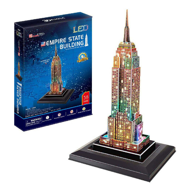 Chargez l'image dans la visionneuse de la galerie, Cubic fun 3d puzzel empire state building met led verlichting