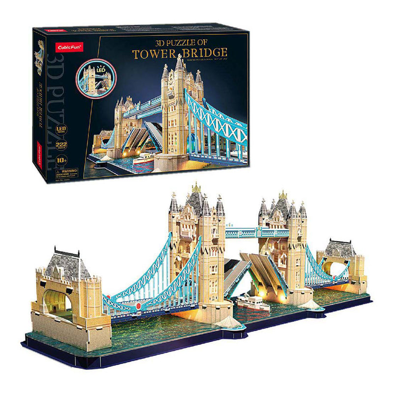 Afbeelding laden in galerijviewer, Cubic fun 3d-puzzel tower bridge - met led-verlichting - vanaf 10 jaar