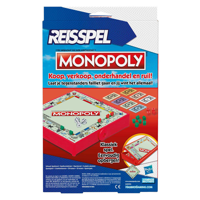Load image into Gallery viewer, Hasbro gaming monopoly reisspel 2-4 spelers