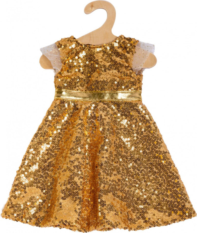 Afbeelding laden in galerijviewer, Heless poppenjurk golden star, 35-45 cm