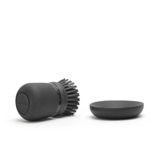 Afbeelding laden in galerijviewer, Brabantia sinkside afwasborstel - met zeepdispenser- dark grey