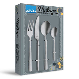 Chargez l'image dans la visionneuse de la galerie, Amefa bestekset vintage stonewash 16 delig