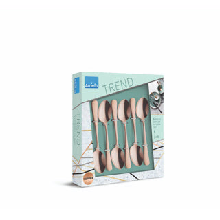 ギャラリービューアに画像をロードする, Amefa austin vintage theelepels - 6 stuks - koper