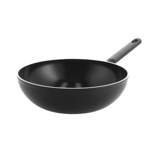 Afbeelding laden in galerijviewer, Bk easy induction wokpan 36cm - 7.5l - pfas-vrije antikleeflaag - wokpan inductie - keramische wokpan - ovenbestendig tot 160°c - koudgrepen - zonder deksel - zwart