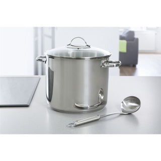 ギャラリービューアに画像をロードする, Bk soeppan 26cm - 11l - zonder pfas-vrije antikleeflaag - inductie kookpan - rvs kookpan - ovenbestendig tot 230°c - met glazen deksel - zilver