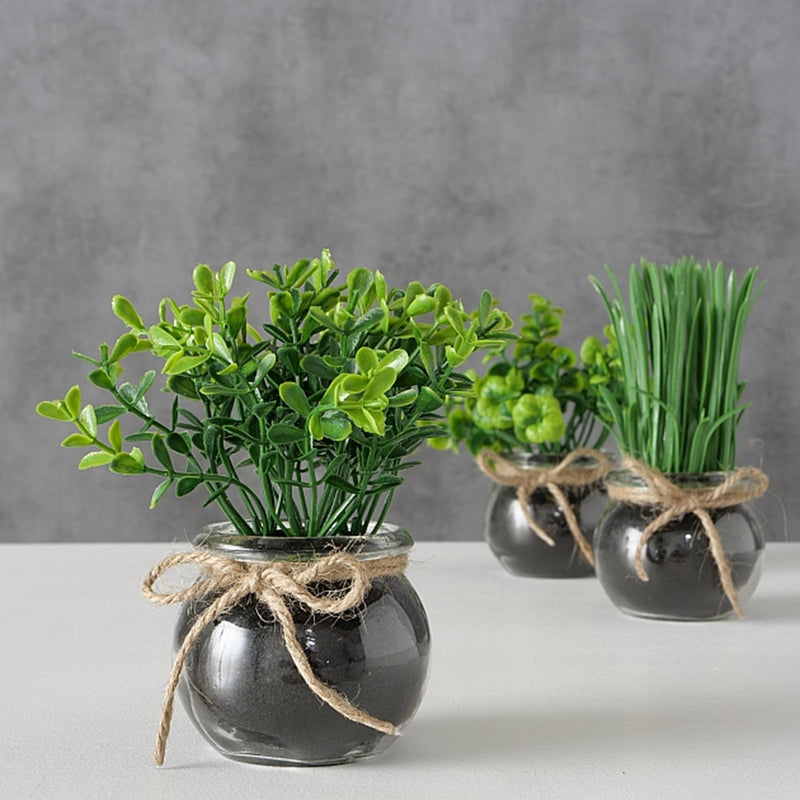 Load image into Gallery viewer, Boltze home kunstplant in glazen pot ø13x15cm