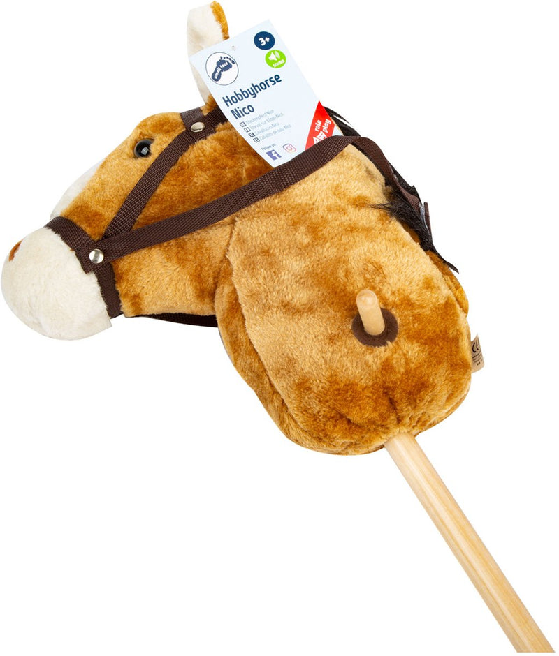 Afbeelding laden in galerijviewer, Small foot - houten stokpaard nico, 88cm