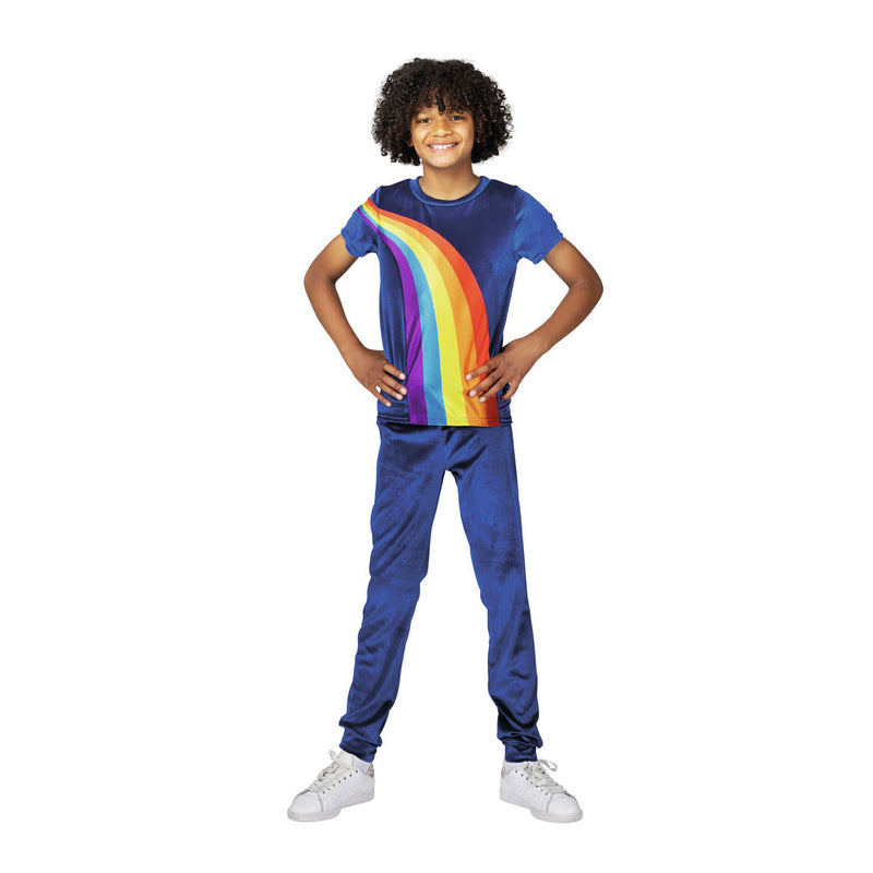 Afbeelding laden in galerijviewer, K3 verkleedkleding - verkleedpak regenboog blauw 3 5 jaar - maat 116