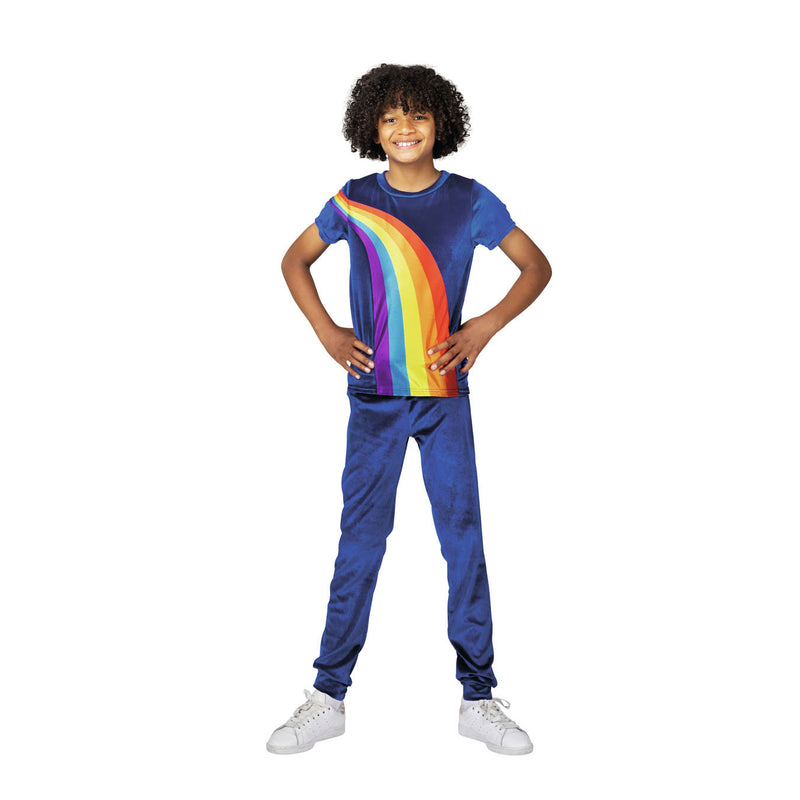Afbeelding laden in galerijviewer, K3 verkleedkleding - verkleedpak regenboog blauw 6 8 jaar - maat 134