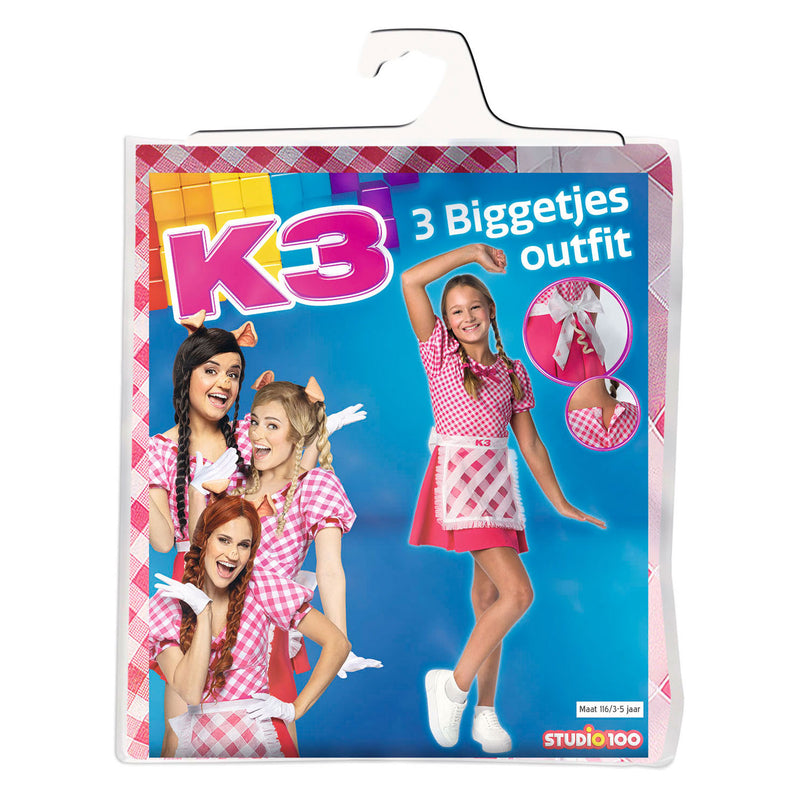 Chargez l'image dans la visionneuse de la galerie, K3 verkleedkleding - verkleedjurk de 3 biggetjes - 3 5 jaar - maat 116