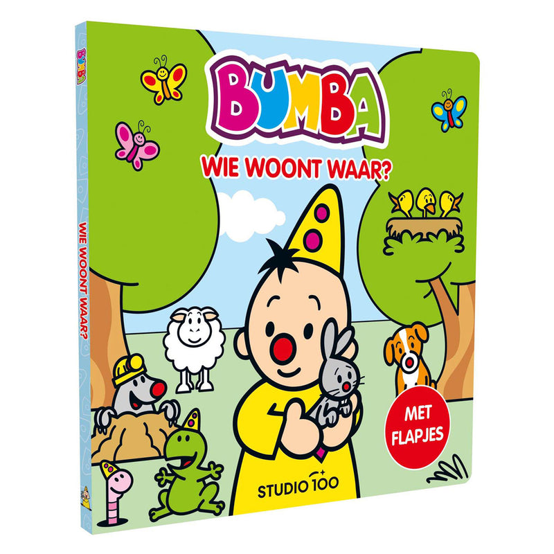 Load image into Gallery viewer, Studio 100 bumba kartonboek met flapjes - wie woont waar?