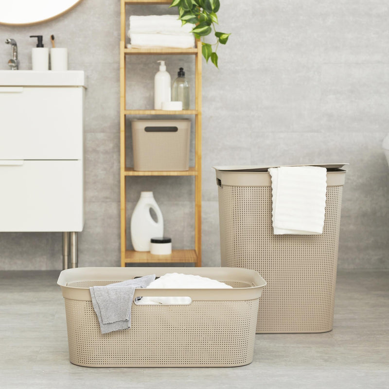 Afbeelding laden in galerijviewer, Rotho brisen wasverzamelaar 50l cappuccino