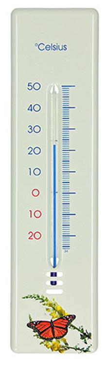 Afbeelding laden in galerijviewer, 1023315 - decorthermometer vlinder 21cm | 2 stuks
