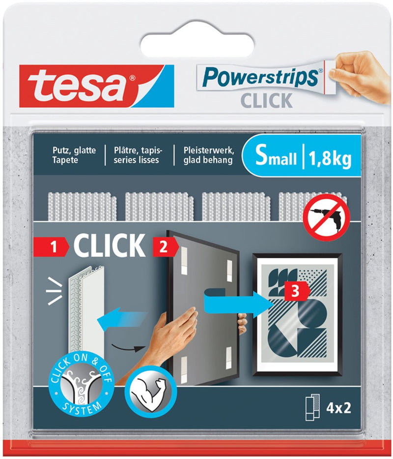 Afbeelding laden in galerijviewer, Tesa 1074193 - powerstrips click 4x2 m | 10 stuks