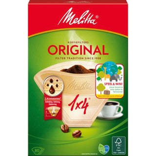Afbeelding laden in galerijviewer, Litta me koffiefilters 1x4 80 stuks bruin | 4 stuks
