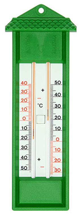 Afbeelding laden in galerijviewer, 1008121 - min-max thermometer huisje kunststof groen | 2 stuks