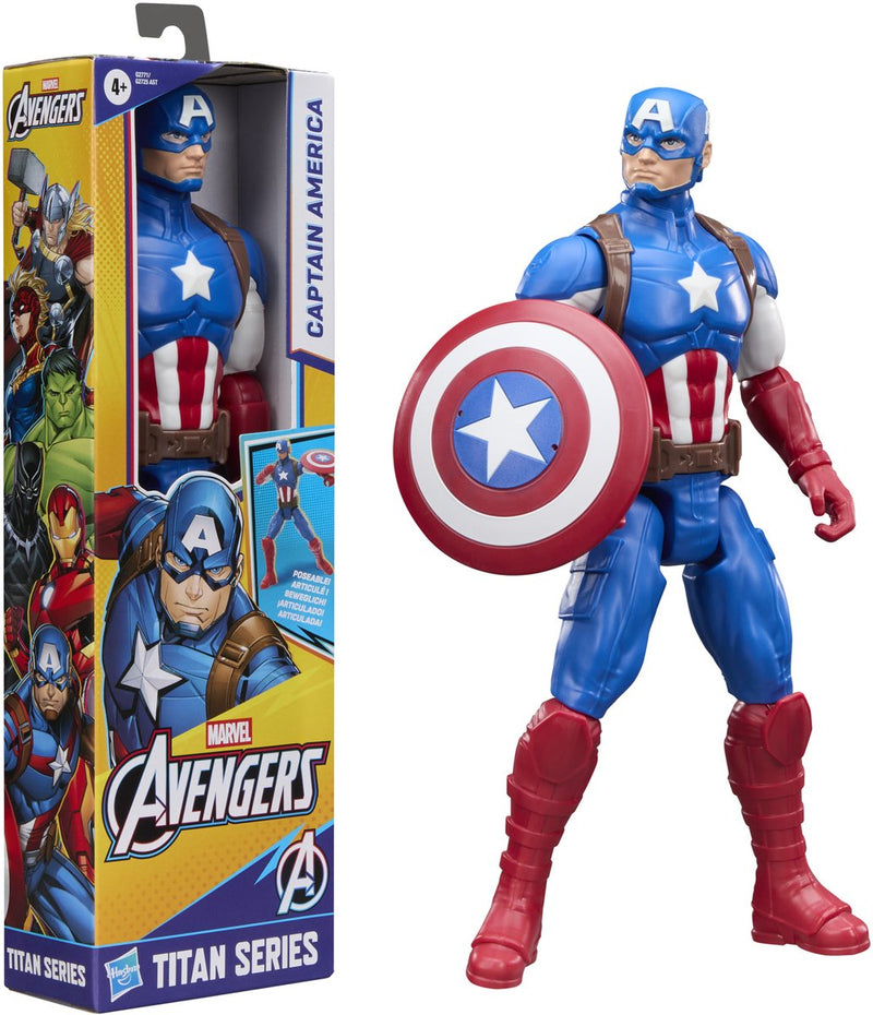 Laden Sie das Bild in Galerie -Viewer, Hasbro marvel avengers titan series captain america speelfiguur