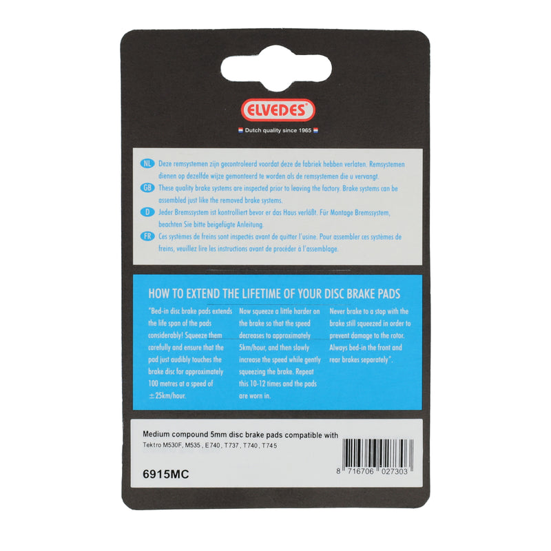 Load image into Gallery viewer, Elvedes schijfremblokset 6915mc - tektro - e-bikes - 1 paar