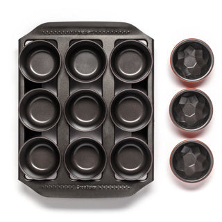 Afbeelding laden in galerijviewer, Ottosimon bakvorm set tefal creabake paars 12 stuks metaal.