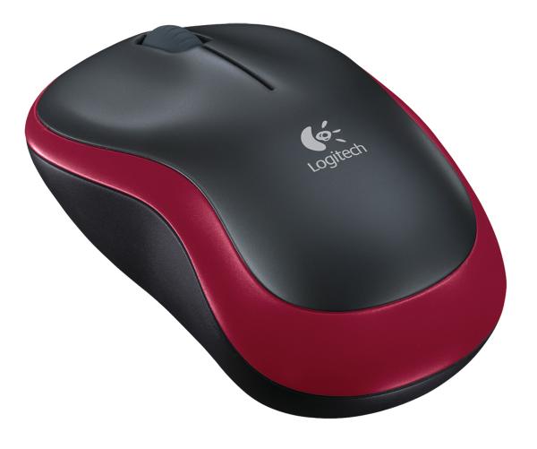 Afbeelding laden in galerijviewer, Muis logitech m185 draadloos zwart, rood
