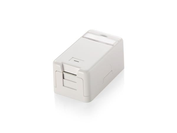 Load image into Gallery viewer, Equip 125121 surface mounted keystone box for 1 keystone jack, white