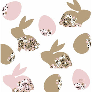 Load image into Gallery viewer, Duni paas servetten blooming bunnies 33x33 cm | 4 stuks
