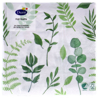 Afbeelding laden in galerijviewer, Duni servetten greenery 33x33 cm | 12 stuks