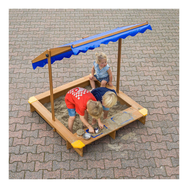 Load image into Gallery viewer, Swingking houten zandbak met waterbakken en afdekzeil