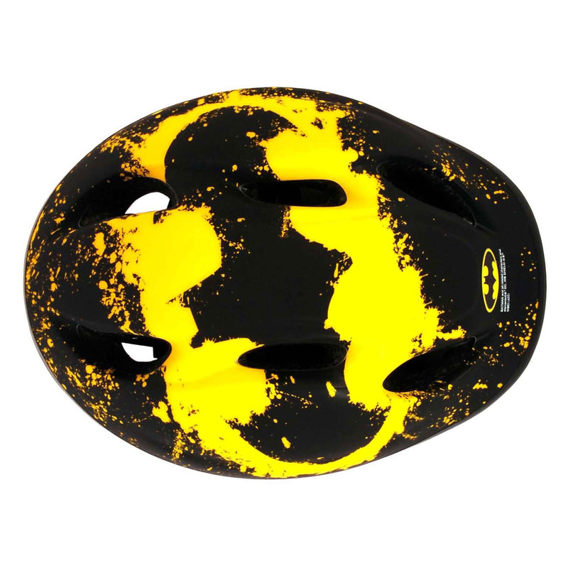 Afbeelding laden in galerijviewer, skate fietshelm Batman juniGoud 52-56 cm zwart geel