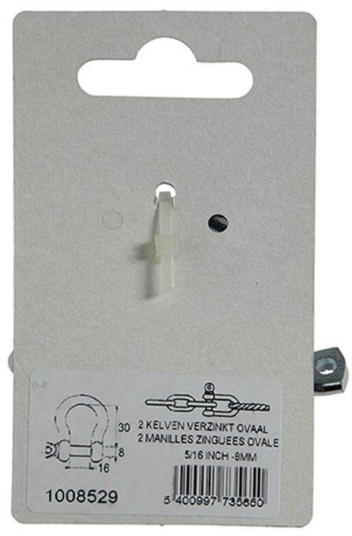 Laden Sie das Bild in Galerie -Viewer, Mack 1008529 - 2 kelven ovaal 8mm verzinkt | 10 stuks