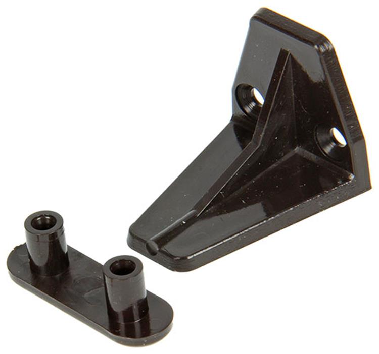Afbeelding laden in galerijviewer, Mack 1010115 - 2 stoothaken trapezium voor rolluik bruin 42mm | 10 stuks