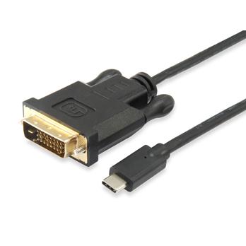 Load image into Gallery viewer, Equip 133468 usb type-c to dvi-d cable, male male, straight, 1.8 m, black