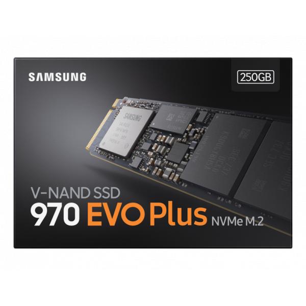 Load image into Gallery viewer, Samsung mz-v7s250bw evo 970 plus ssd, 250 gb, m.2 2280, v-nand mlc, 3500 3300 mb s, 550,000 iops