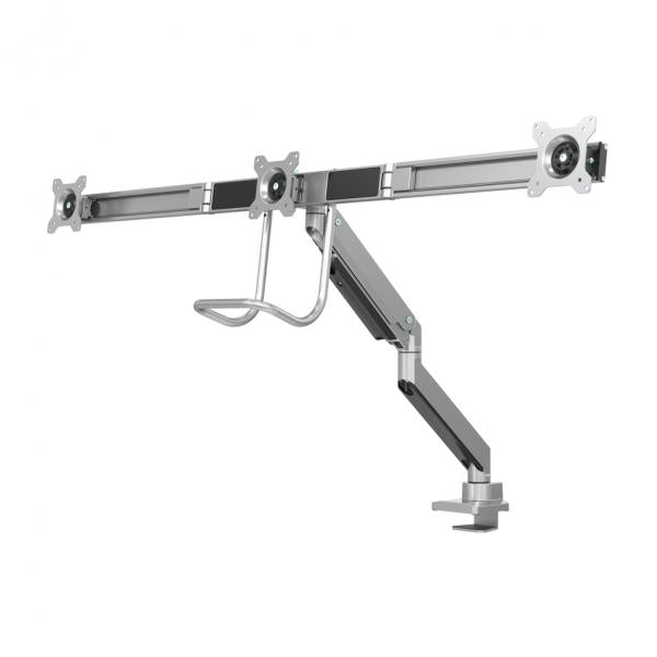 Laden Sie das Bild in Galerie -Viewer, Neomounts neomounts nm-d775dx3silver flat screen desk mount, 17 27 , 6 kg, 100x100 mm, clamp, sil