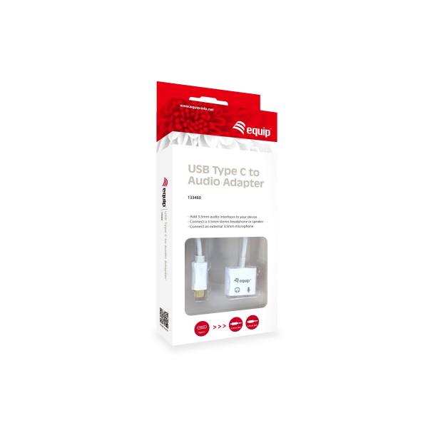 Load image into Gallery viewer, Equip 133460 usb to audio adapter, usb type-c -> 3.5mm jack