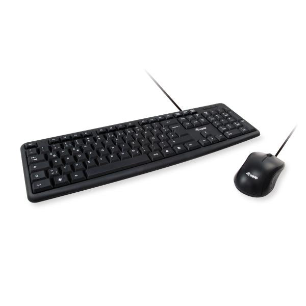 Load image into Gallery viewer, Equip 245200 wired keyboard and mouse combo germany layout, usb, qwertz, 105 key, 1000 dpi, black