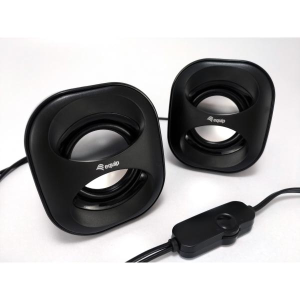 Load image into Gallery viewer, Equip 245330 mini usb speaker, 2.0 channels, wired, 3 w, 90 - 20 hz, 40 o, black