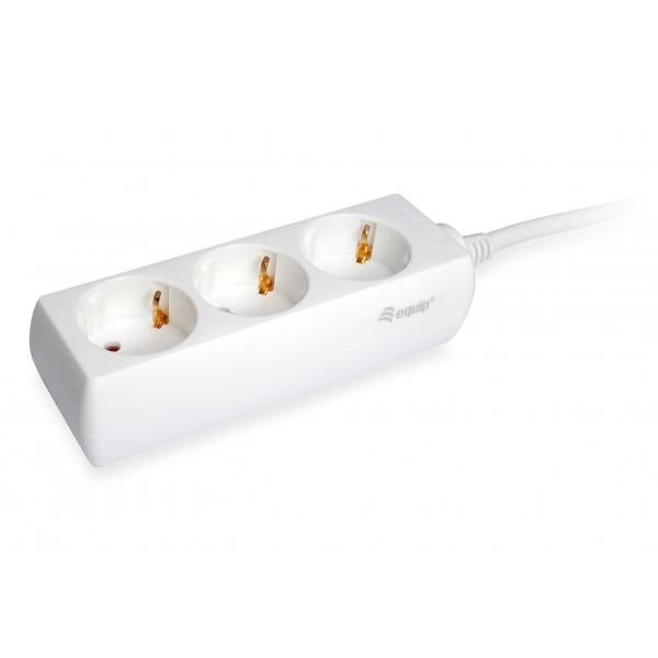 Chargez l'image dans la visionneuse de la galerie, Equip 245550 power strip, 3 ac outlet(s) indoor, type f, type f, 1.5 mm², 1.5 m, white