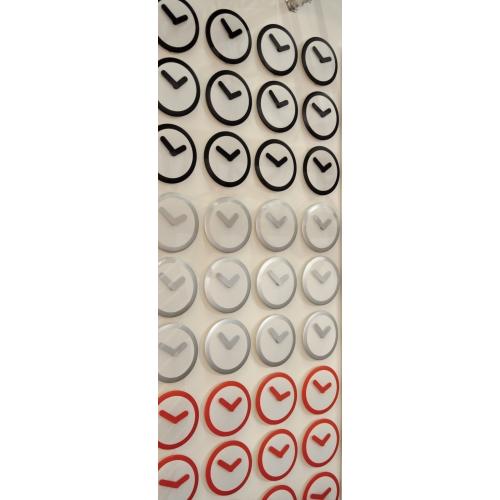 Load image into Gallery viewer, Nextime klok 2615zi focus, ø25 cm, wall, white silver