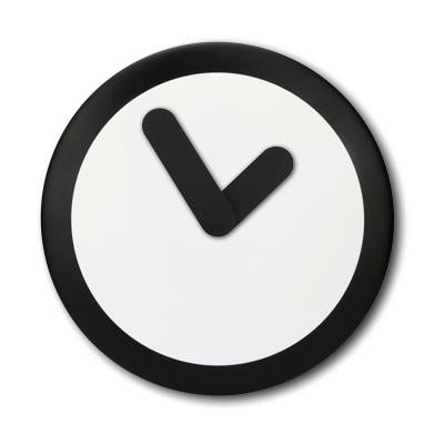 Load image into Gallery viewer, Nextime klok 2615zw focus, ø25 cm, wall, wit zwart