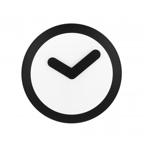 Load image into Gallery viewer, Nextime klok 2615zw focus, ø25 cm, wall, wit zwart