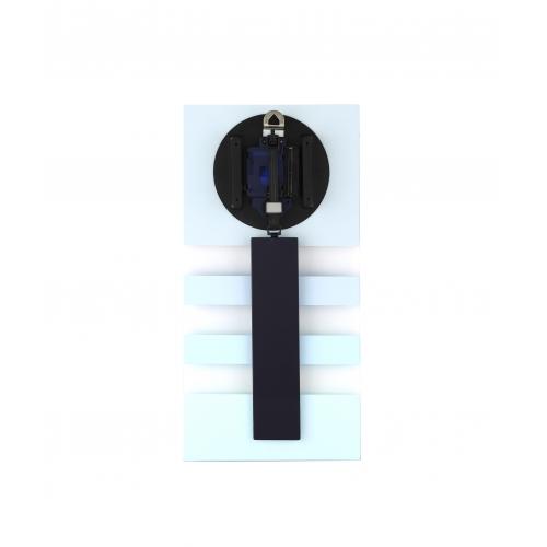 Load image into Gallery viewer, Nextime klok 2855bl bold stripes, 38x19 cm, wall, blue