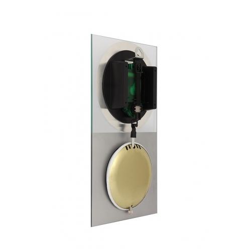 Load image into Gallery viewer, Nextime klok 3028 op clock, 16x30.2 cm, wall, glass, silver