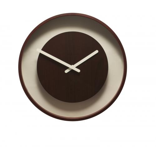Load image into Gallery viewer, Nextime klok 3046br wood loop, ø30 cm, wall, dark wood