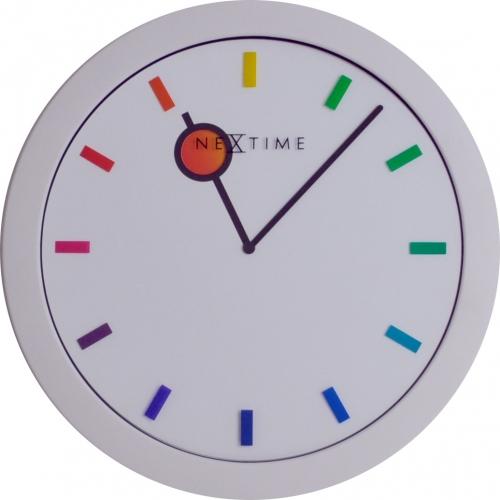 Load image into Gallery viewer, Nextime klok 3048 color change, ø28 cm, wall, white multi-color