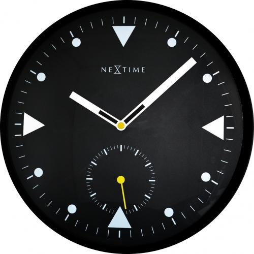 Load image into Gallery viewer, Nextime klok 3049 serious black, ø32 cm, wall, black