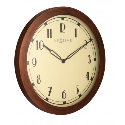 Load image into Gallery viewer, Nextime klok 3057 royal, ø60 cm, wall, brown white